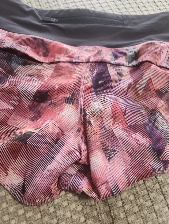 Lululemon Speed Up Short Sz 4 *2.5" In Sun Dazed Multi Pink Super Dark - Picture 7 of 14